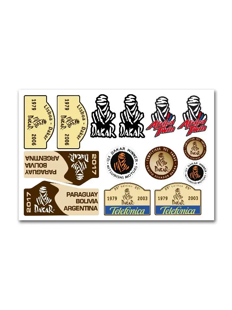 Autocollants de carte d-dakar, autocollant de Moto, carrosserie automobile, pare-chocs, fenêtres, murs d'ordinateur portable, décalcomanie en vinyle, accessoires de réglage de voiture