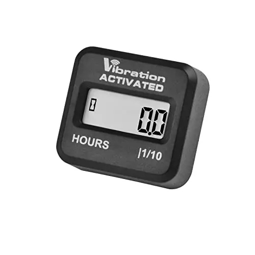 Digital Mini Vibration Activated Hour Meter, Signal Wireless Detect,Maintenance Reminder- Used on Gas/Diesel Engine