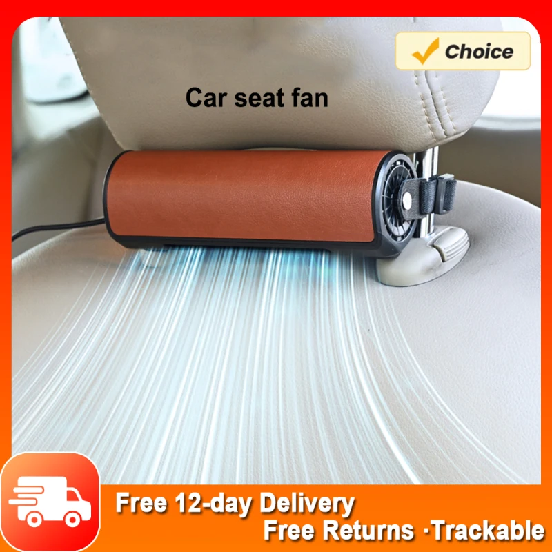 

Car Seat Ventilation Fan USB Cooling Fan Air Circulation Electric Fan Low Noise w/ 3 Adjustable Wind Speeds Switch for Car Truck