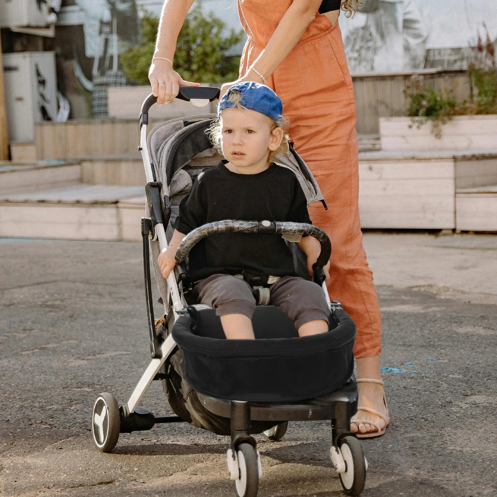 

Baby Stroller Footrest Extender Cloth Support Long Seat Extension Leg Rest Adjustable Pram Pedal Toddler Attachment Stroller