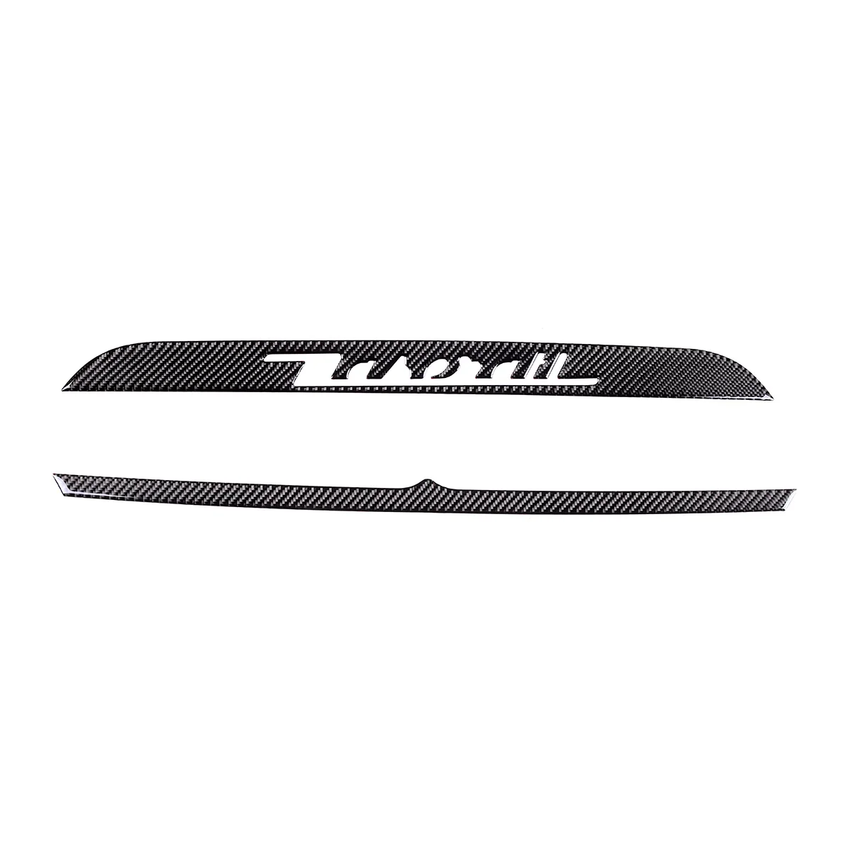 For Maserati Ghibli III (M157) 2013-2022 Soft Carbon Fiber Car Trunk Logo Decoration Strip Exterior Trunk Protection Accessories