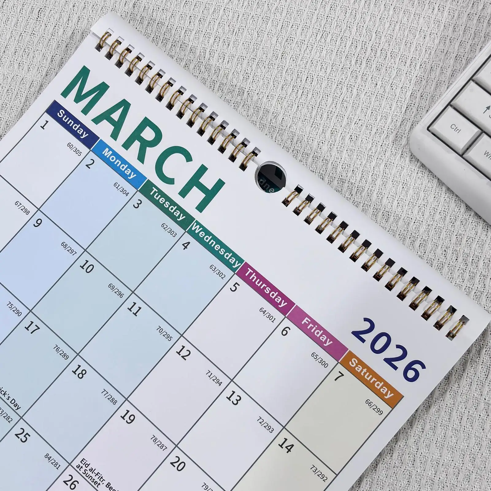 

2026 Wall Calendar 18-Month Monthly Planner Calendar Colorful Schedule Planning Supplies For Living Room Bedroom Office Studio