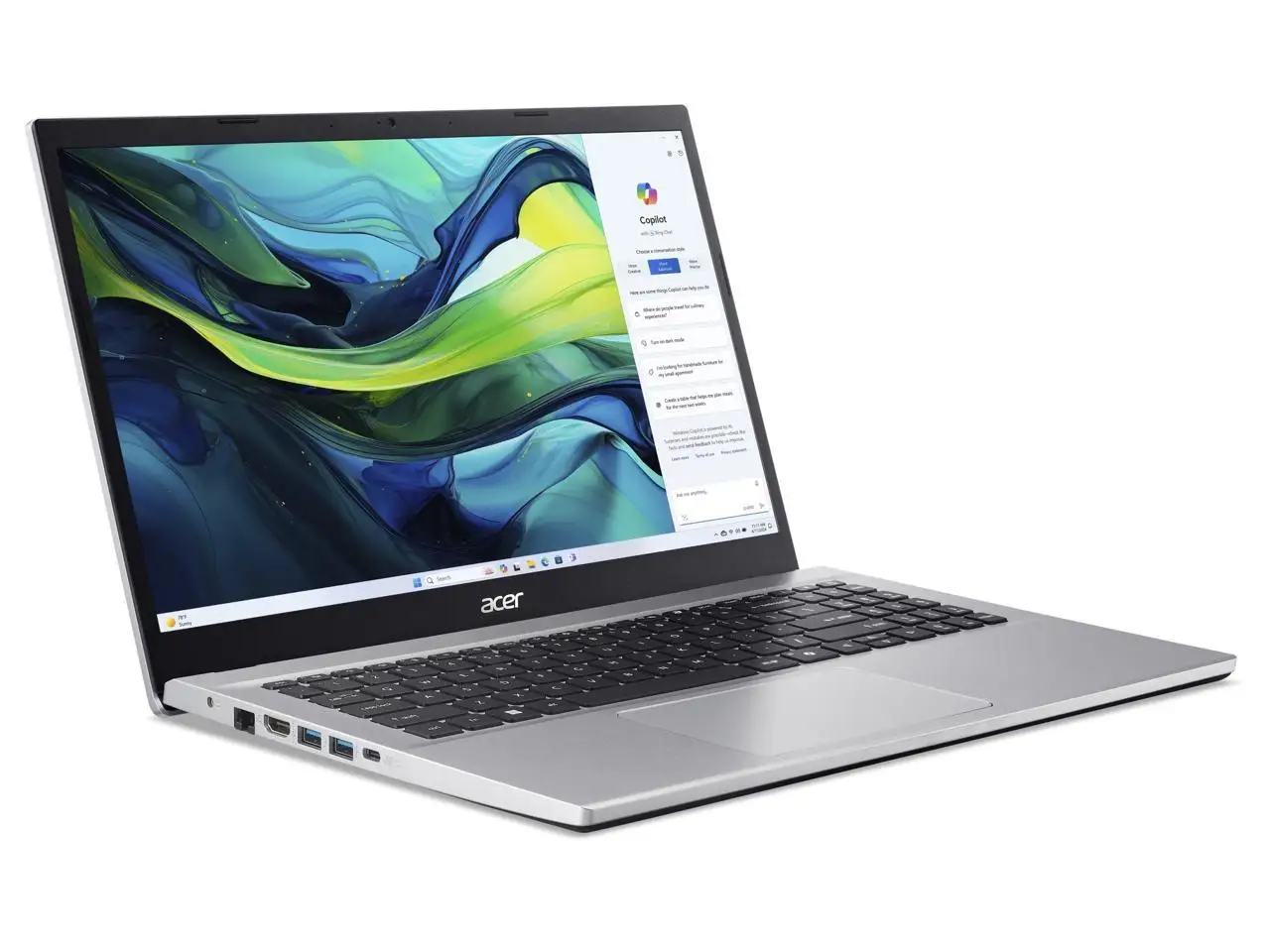 Acer Aspire Go 15 15.6" AMD Ryzen 7 5825U 32GB DDR4 Memory DDR4 3200 512GB PCIe Gen4 SSD Windows 11 Home AG15-42P-R6GZ view 5