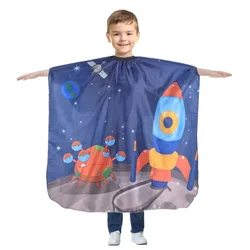 Salon Kids Hairdressing Cape Hairdresser Cartoon Pattern Haircut Styling Gown Barber Shop Household Child Hair Cut Cape Apron