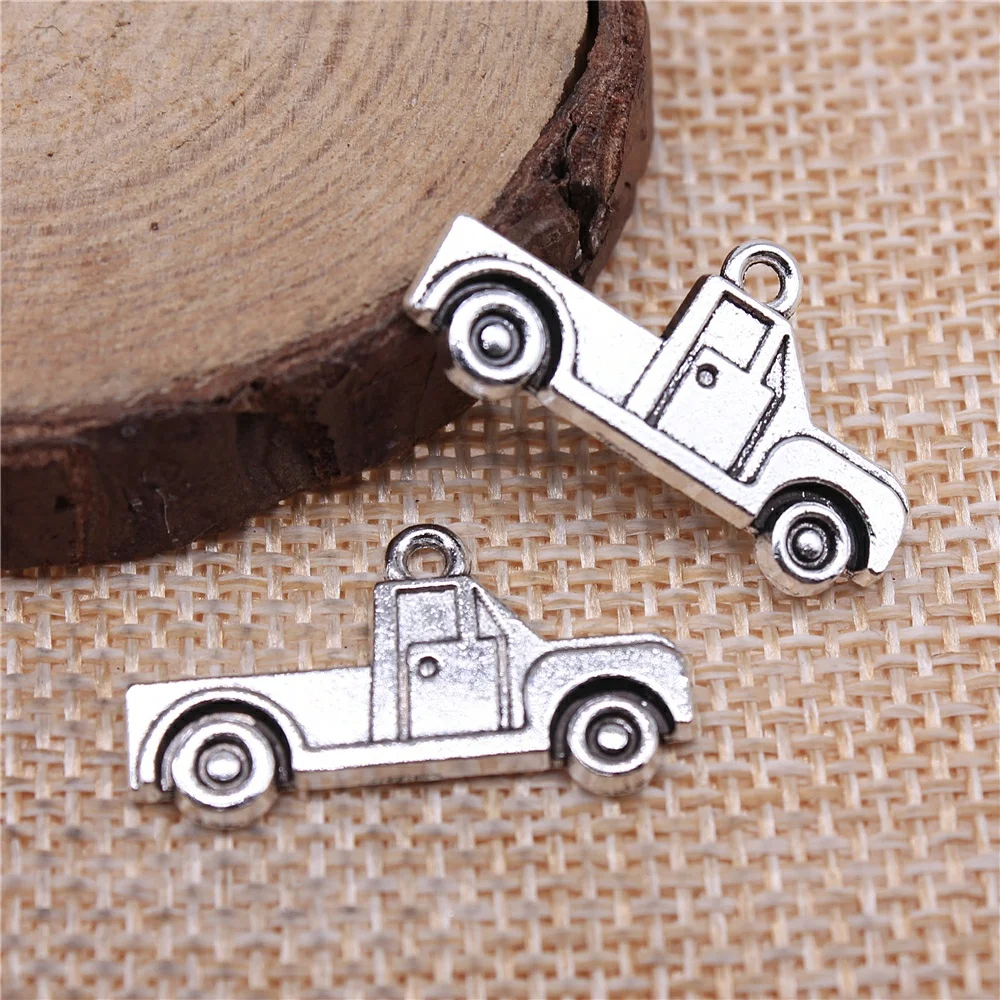 WYSIWYG 10pcs 26x14mm Antique Silver Color Pickup Charm Pickup Car Charm Pickup Truck Charm For Jewelry Making
