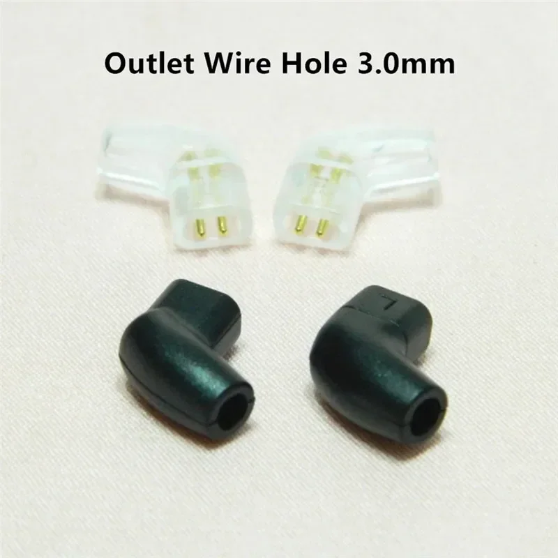 Wtyczka słuchawek złącze QDC 0.75mm 2-pinowe wtyczki do słuchawek gniazdo Audio elektroniki użytkowej dla RR NF NM2 + NA1 zestaw słuchawkowy Black Clear — zdjęcie produktu 2