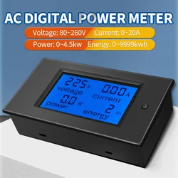 Peacefair PZEM-021 AC Einphasig Digital LCD Amperemeter Voltmeter 80-260V 20A 4IN1 Elektrische Volt Amp Meter Power kwh Für Homekit