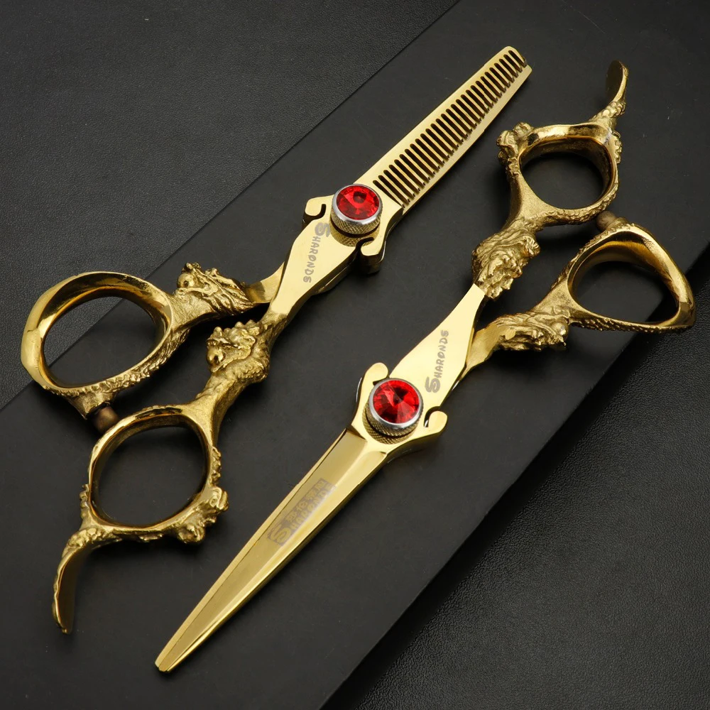 

5.5/6/7/8/9 inch hairdressing barber scissors professional barbershop scissors 440C haircut salon cutting shears set thinning