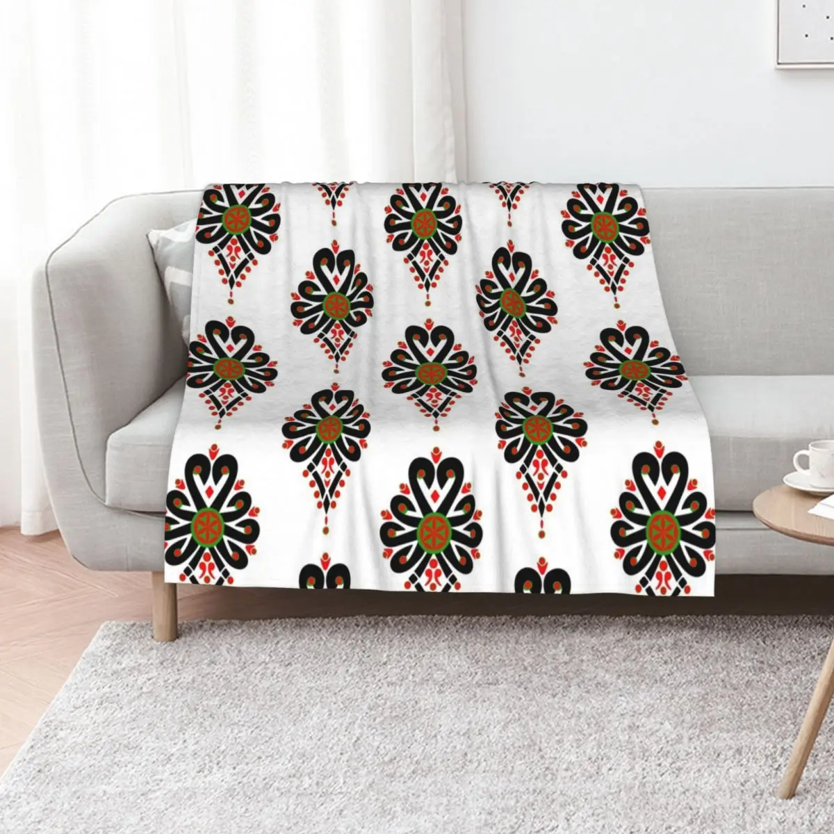Folk pattern of Polish highlanders Throw Blanket Kid'S Weighted blankets ands halloween Plaid on the sofa Blankets