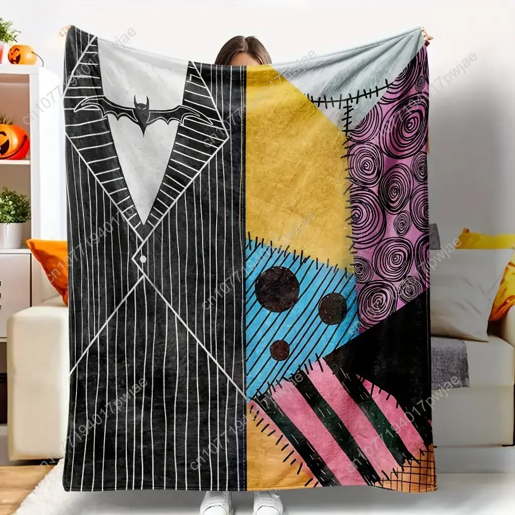 The Cartoon Movie Christmas Flannel Blanket - Spooky Super Soft, Lightweight Throw for Home, Travel, Couch Bed - Valentine's Day