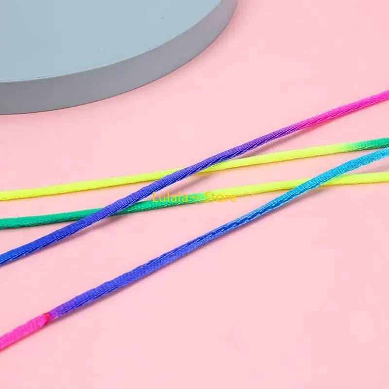Y4QA 3 แพ็คสายเกมนิ้วแบบยืดหยุ่นสีรุ้งสำหรับงานปาร์ตี้ของเด็ก
