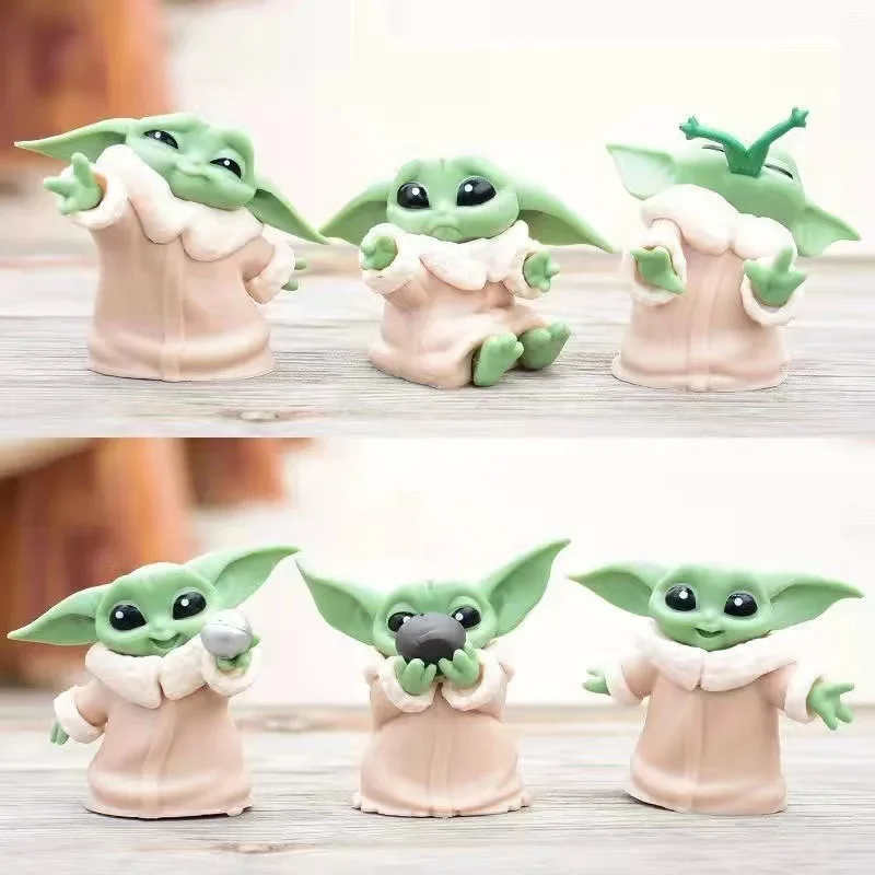 6pcs Star Wars Toy Master Baby Yoda Darth PVC Action Figure Anime Figures Collection Doll Mini Toy Model for Children Gift