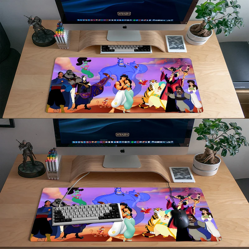 Large Mousepad XXL Princess Jasmine Aladdin Pad Keyboard Gaming Accessories Mouse Mats Game Office Computer Desk Mat  placemat