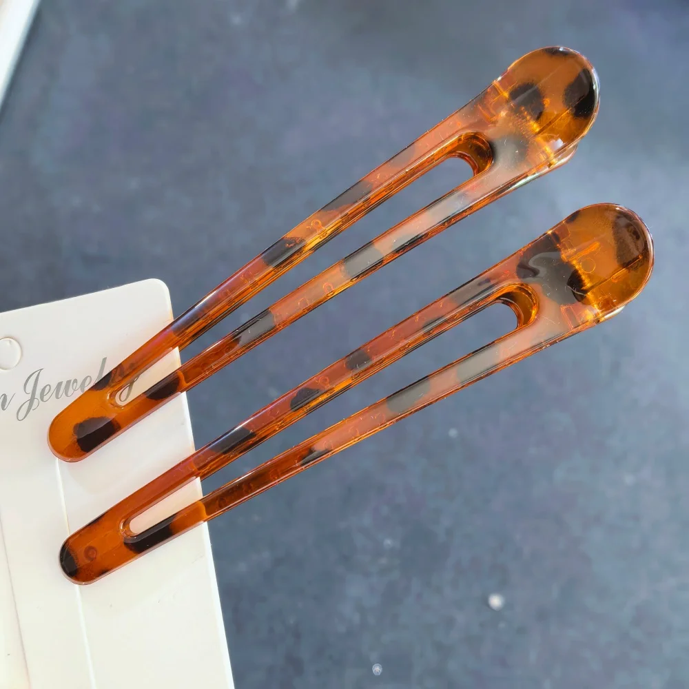 Immagine 7: 2 Pezzi Fermagli per Capelli a Becco d'Anatra in Acrilico alla Moda per Donna e Ragazza, Eleganti Mollette per Capelli, Strumenti per lo Styling, Trucco e Spettacoli