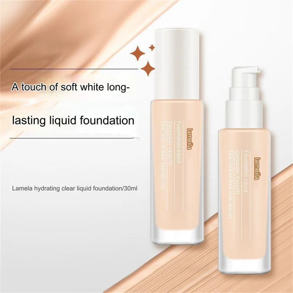 Fond de teint liquide transparent hydratant pour le visage, correcteur longue durée, contrôle de l'huile, blanchissant, maquillage pour femme, outil de beauté, 30ml