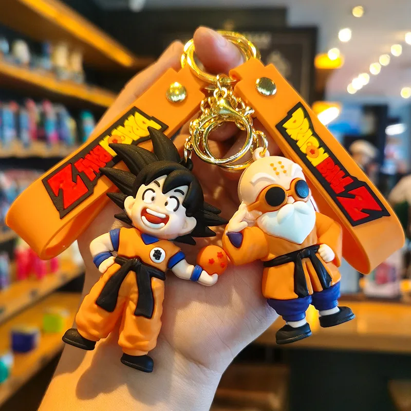 

New Dragon Ball Keychain Cartoon Car Keychain Gift Sun Wukong Cute Figurine Schoolbag Small Wholesale Fashion Toys Anime Cartoon