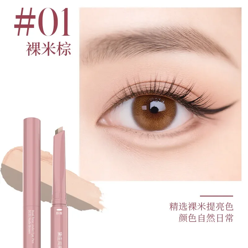 

DEZONE Double Head Eyebrow Pencil - Waterproof Natural 2 in 1 Highlighter & Contour, Eye Makeup Tool