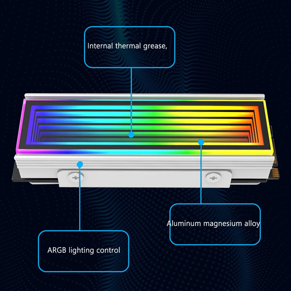 M.2 Solid State Drive Cooler 5V 3PIN Heat Pipe Heat Sink Radiator M.2 Solid State Drive Radiator SSD Cooler Fully Electroplated