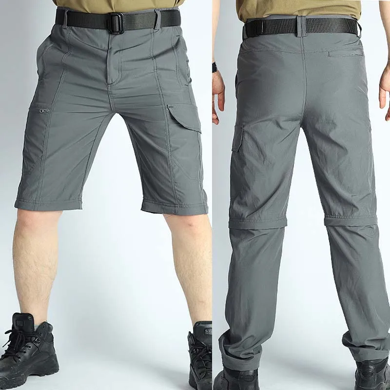 

Men's Cargo Pants Hiking Convertible Pants Waterproof, Quick Dry, Lightweight, Removable Zipper Fishing Camping Versatile Gear.