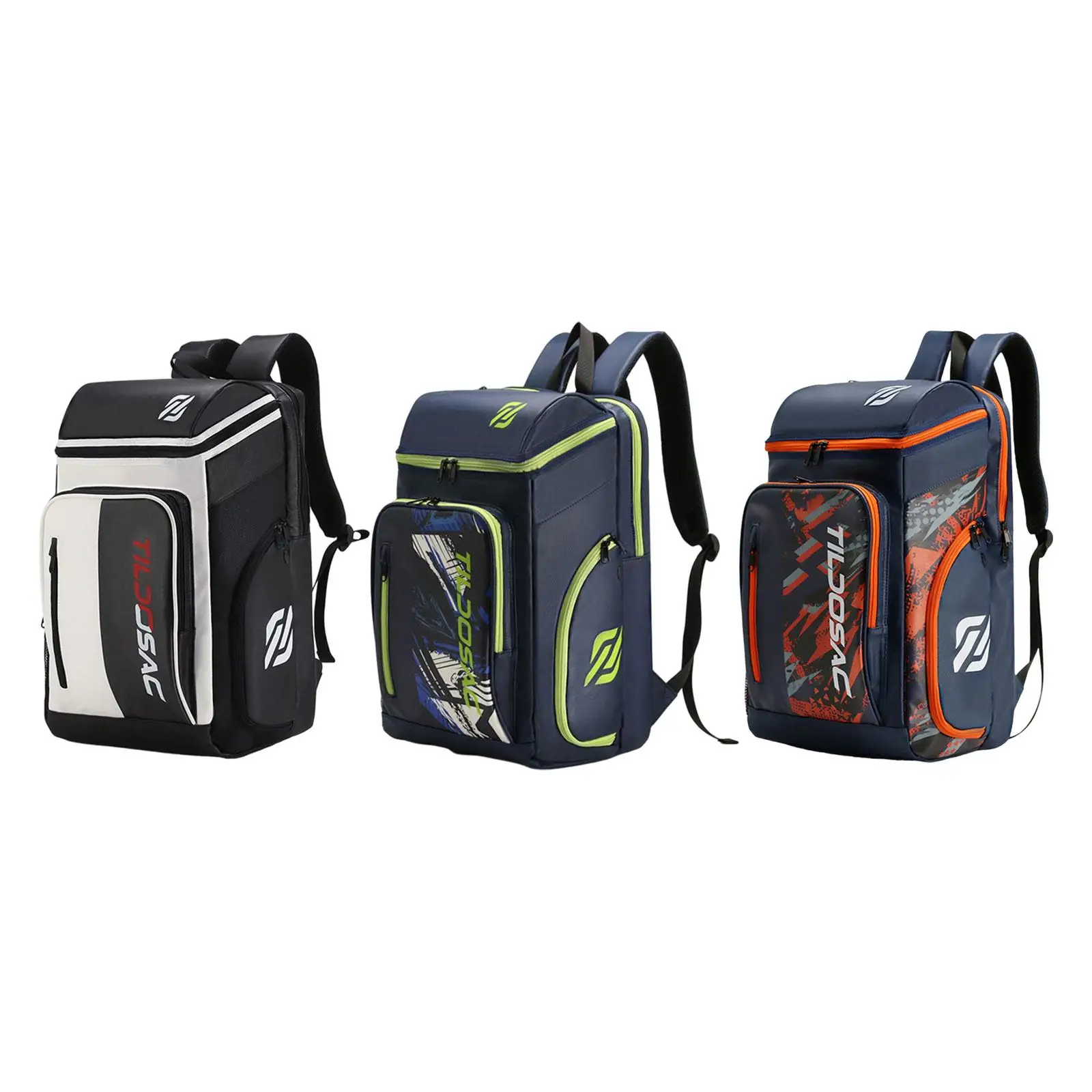 

Versatile Tennis Backpack Waterproof PU Racket Bag with Storage for Gym Badminton Pickleball Equipment