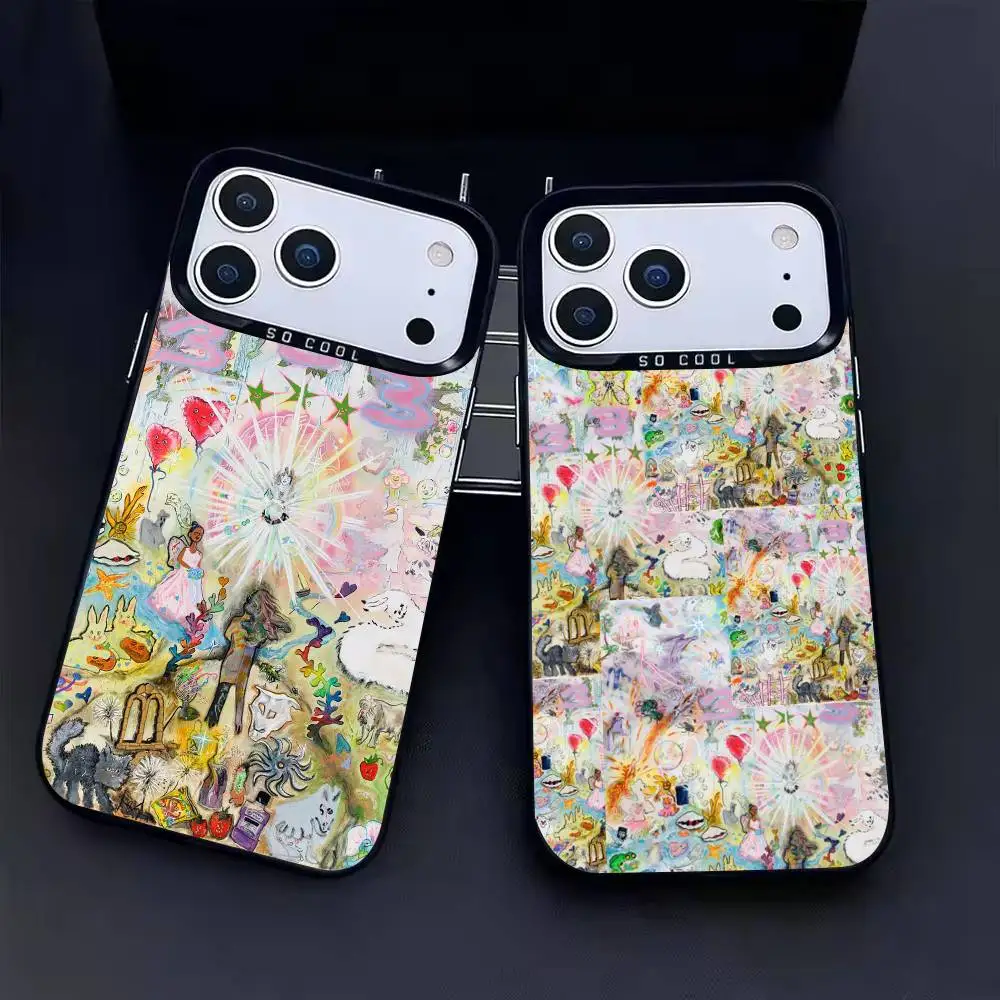 

Singer B-Bladee 333 Phone Case For iPhone17, 16,15,14,13,12 Pro Max Black Candy Matte Shockproof Cover