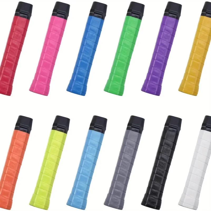 Non-Slip Sweat-Absorbing Tennis Racquet Grip Tape - PU Material, Multi-Color Assorted (Random color) for Enhanced Control