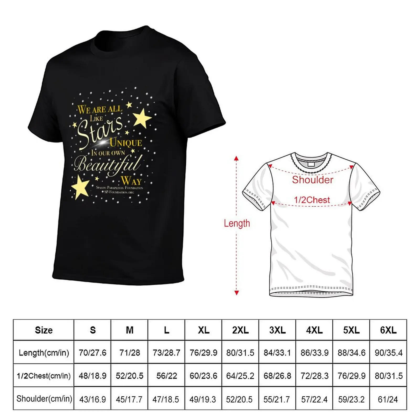 “We Are All Like Stars...” T-Shirt t shirt man luxury cotton t shirts man 100% graphic t shirts