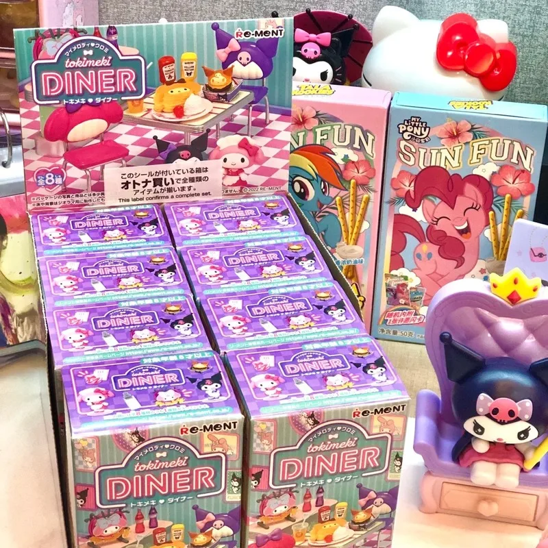 

Re-Ment Original Sanrio Melody And Kouromi Heart Restaurant Miniature Tea Party Toy Blind Box Children'S Gift Jewelry