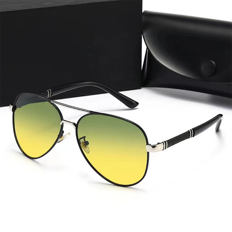 Luxury Men's Polarized Metal Sunglasses Driving Sun Glasses For Men Women Brand Designer Vintage Eyewear UV400 Oculos De Sol view 4