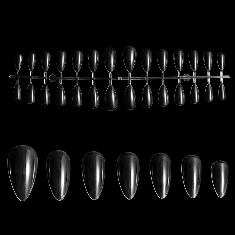 120pcs Short False Nails Clear Press on Nails Full Cover False Nails Tips Coffin Square Oval Almond Fake Nail Tips for Extension