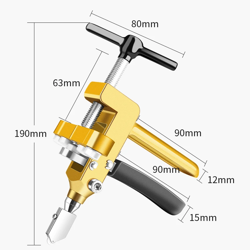 LUXIANZI 2 in 1 Glass Cutter Set Hand Held Tile Diamond Roller Cutting Tool Portable Machine Opener Breaker Tools Accessories