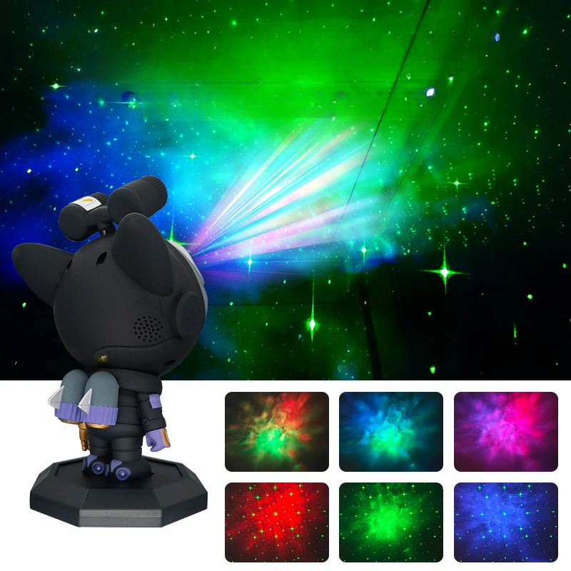 New Starry Sky Dog Shaped Projector Lamp Creative Gifts Bedroom USB Ambient Light Starlit Sky Bedside Astronaut Night Light