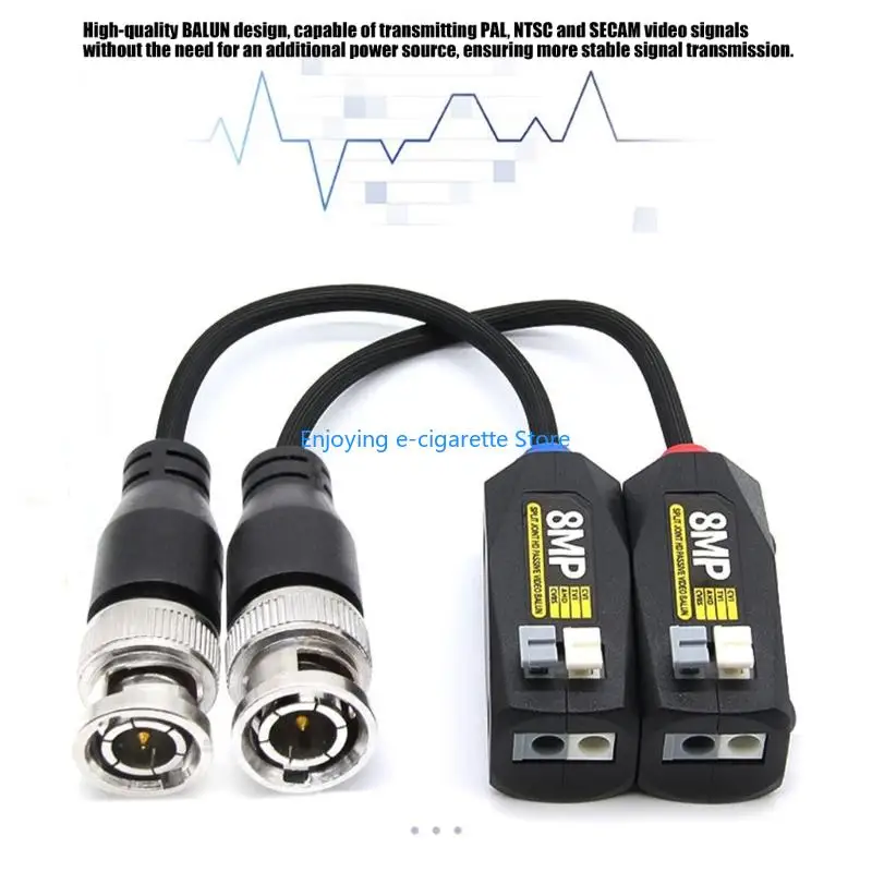 CCTV Camera Wiring Video Balun Pair with Passive Video Balun Design for Home Y4QF