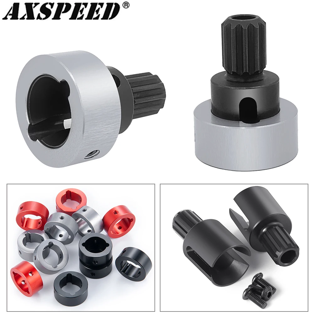 AXSPEED Aluminum Diff Drive Cup Sleeves Reinforcement Ring for 1/5 X-Maxx XMAXX RC Buggy Trucks Car Upgrade Parts