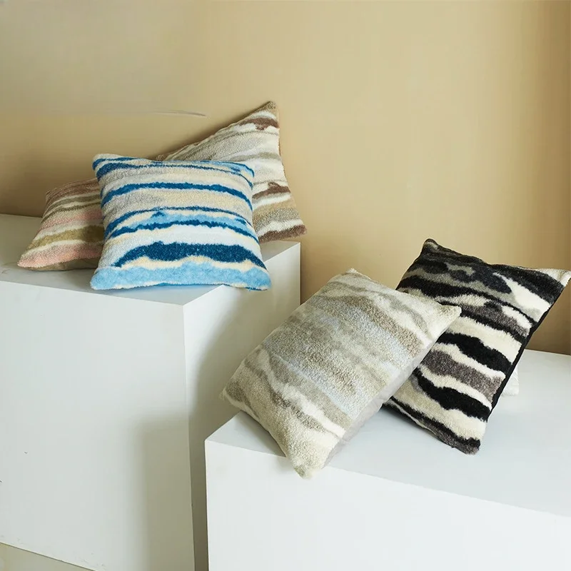 Plush Cushion Cover Leopard Pillow Cover 18x18inch Nordic Decorative Pillows Luxury Home Decor Living Room Couch Cushion Cover