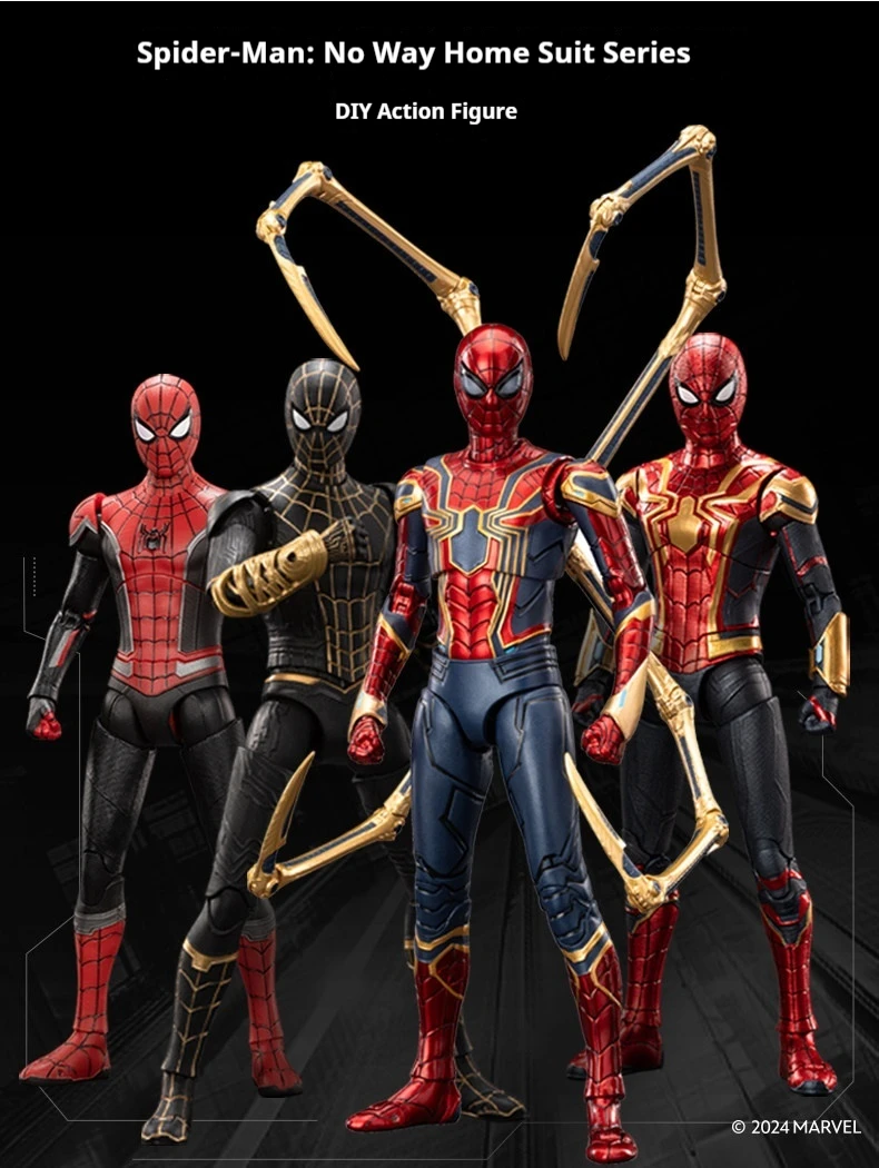 

Zd Toys Marvel Iron Spider Action Figure 7 Inch 1 10 Scale Red Gold Spider Man No Way Home Licensed Collectible For Adults
