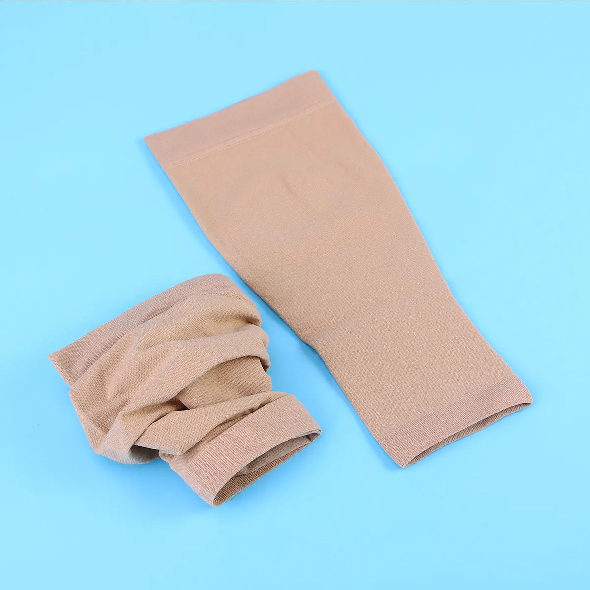 30-40Mmhg Compression Stockings Nude Size S Open Toe Toeless Knee High Calf Compression Sleeve Supports Swelling