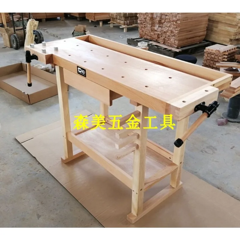 Qingdao Senmei imported beech woodworking table, solid wood table, woodworking, experimental table, operation