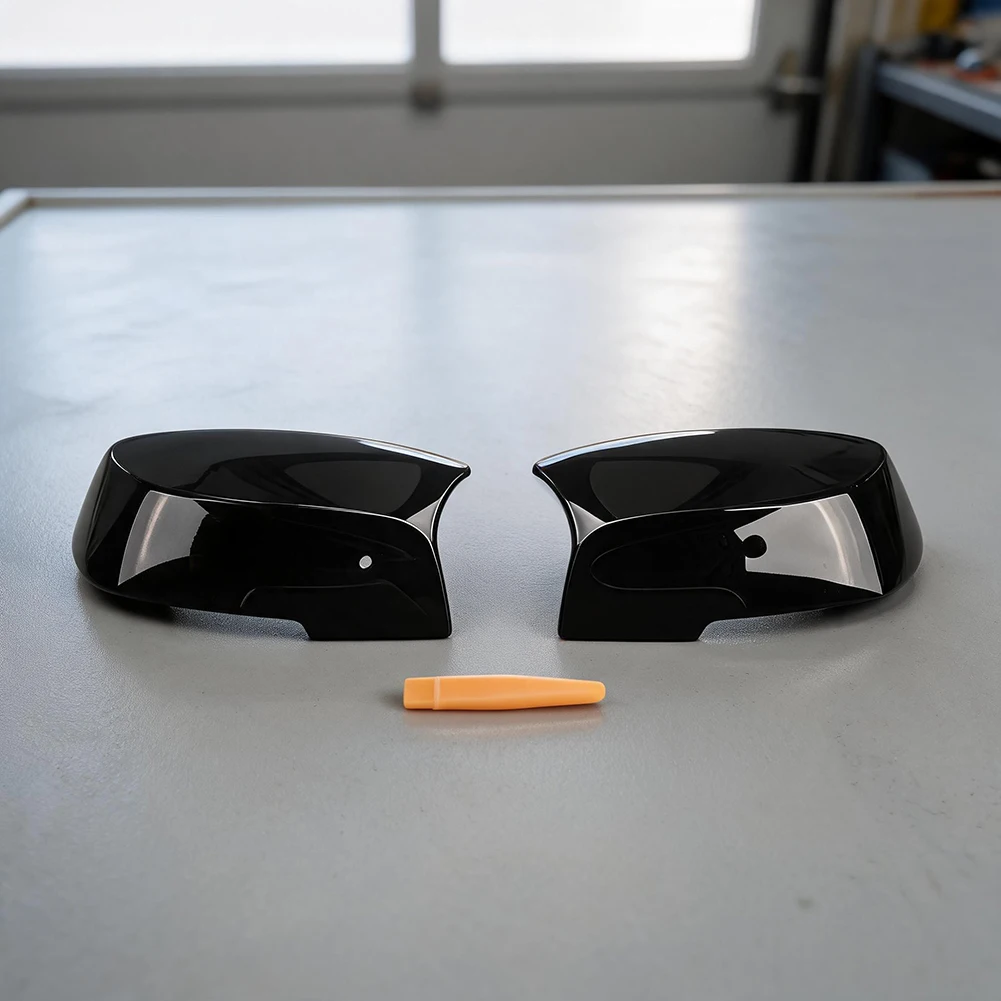 Black Car Mirror Cap ABS Plastic Construction Quick Installation Practical And Reliable For Exterior Car Styling