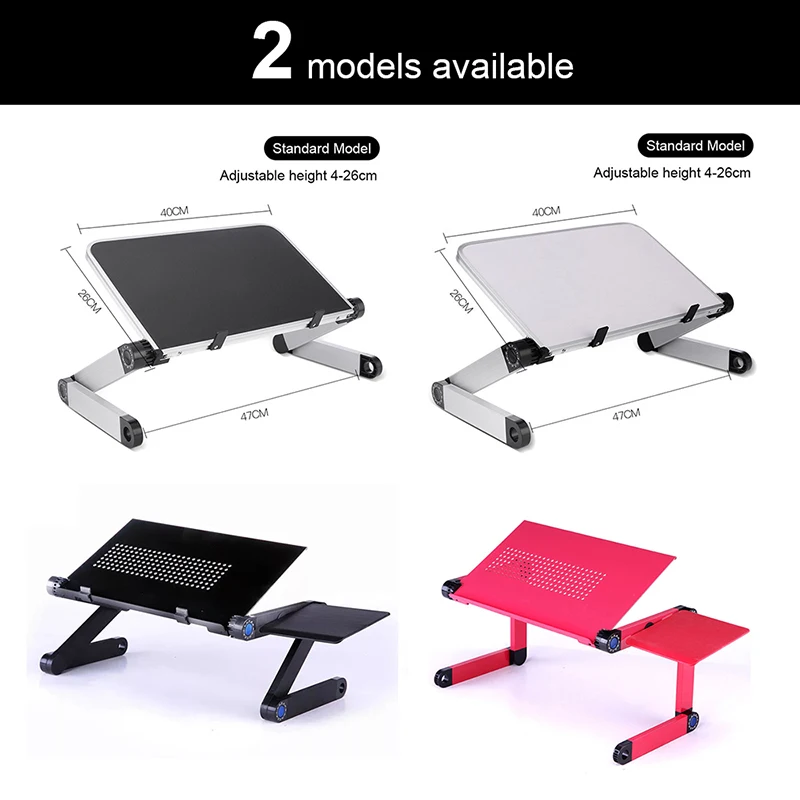 Imagem -06 - Portátil Multifuncional Alumínio Alloy Laptop Table Stand Mesa Dobrável Ajustável do Computador Suporte para tv Bed pc