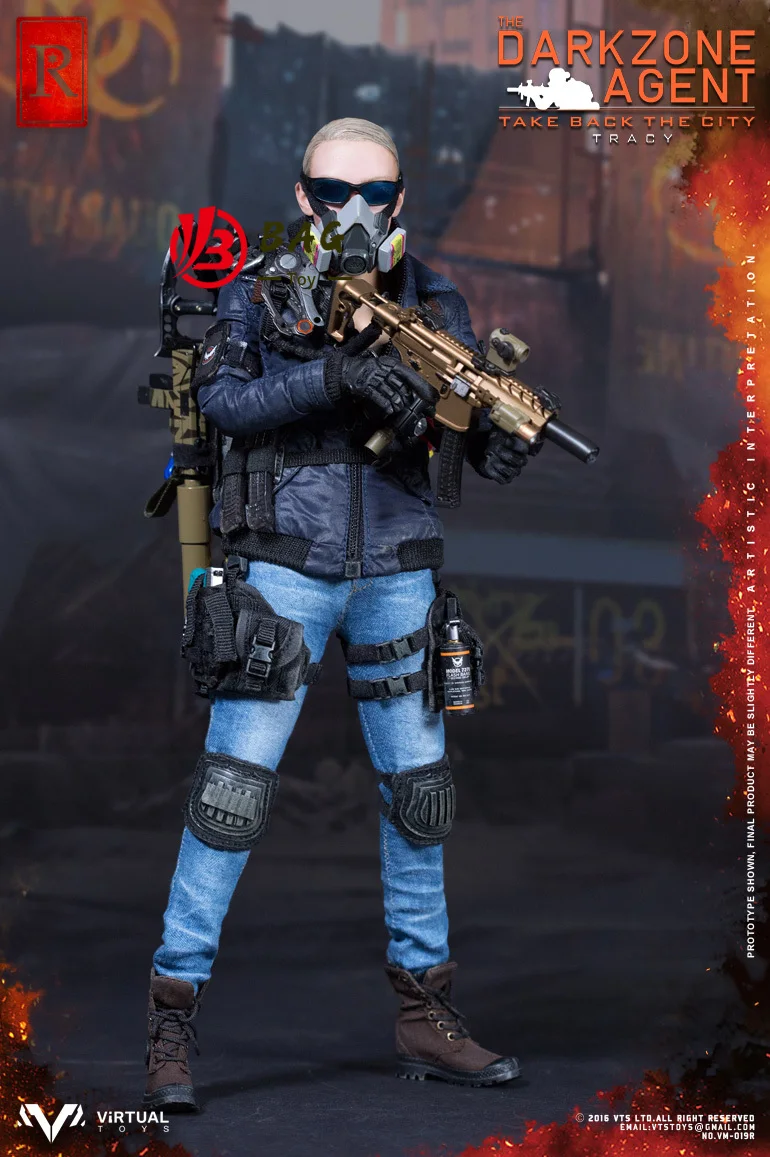 1/6 Action Figures Model DAMTOYS in stock VTSTOYS VTS VM019R （Special edition）DARKZONE AGENT TRACY