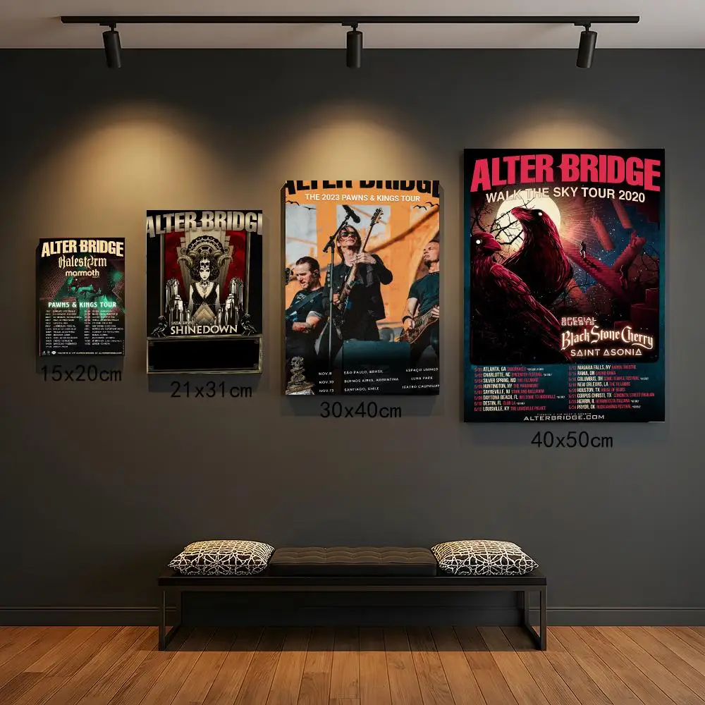 band A-Alter Bridge-E Poster Peel and Stick Wall Art for Cafe Office Bar and Home Decoration