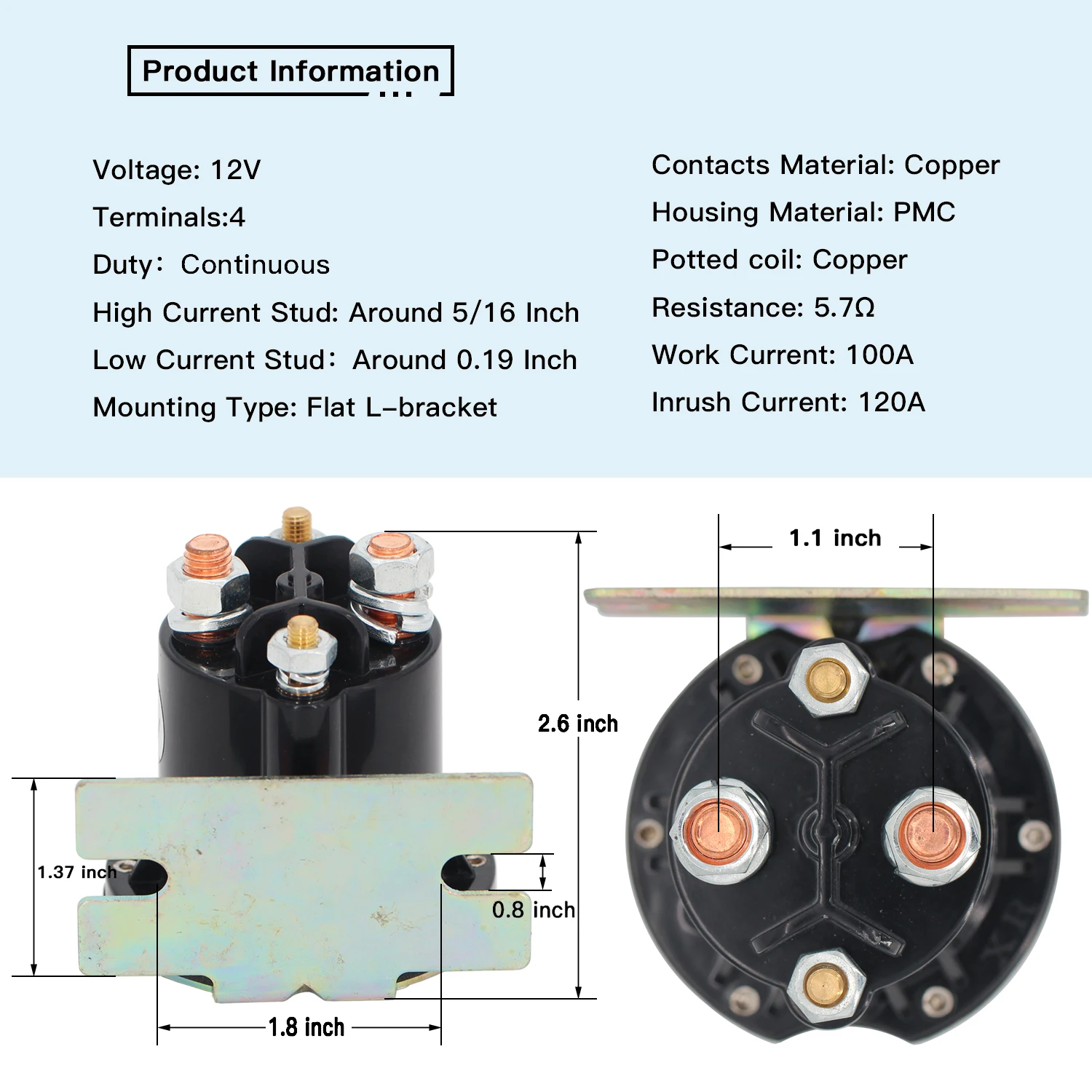 Solenoid JW1-H1950-00 Voor Yamaha G22 G29 Gas Golfkar 12 V 4 Terminal