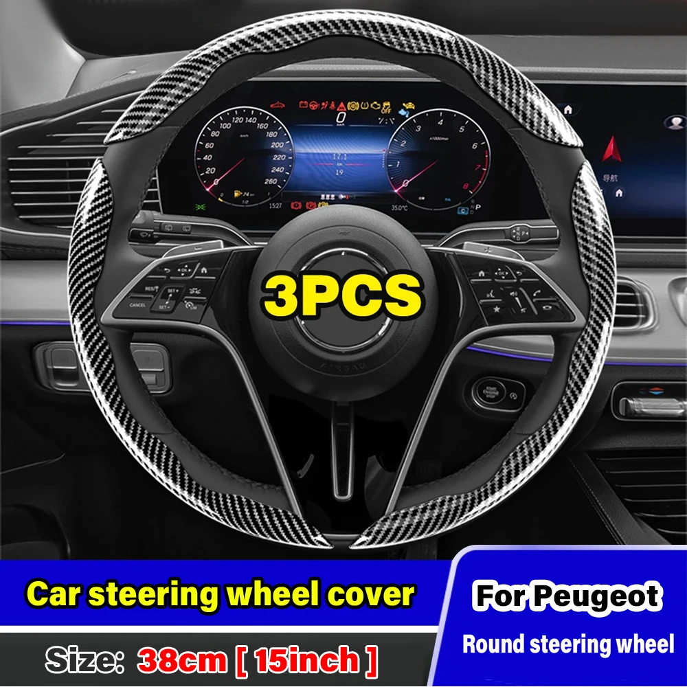 Car Steering Wheel Cover For Peugeot 106 107 205 206 207 208 301 306 307 308 406 407 408 508 607 807 2008 3008 5008 gt sw t9 rcz