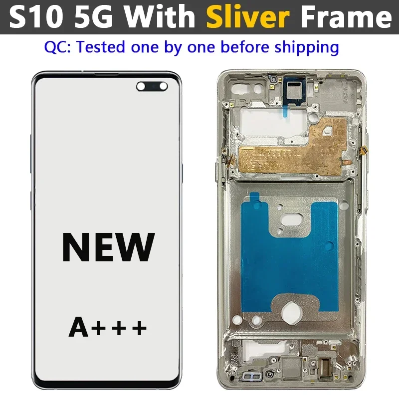 Super AMOLED S10 5G G977 LCDFor SAMSUNG Galaxy S10 5G LCD G977N Display NEW G977U Touch Screen Digitizer Replacement Assembly