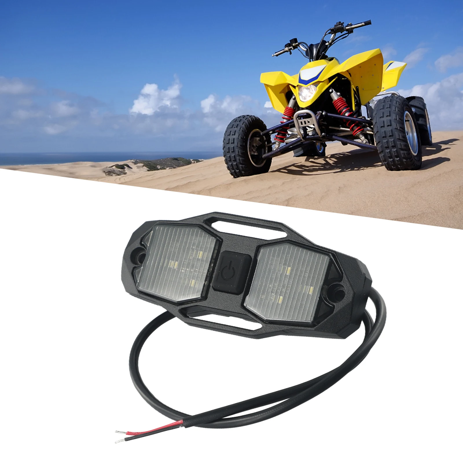 

Светодиодные купольные фонари IP68 Водонепроницаемые 6000K Белые для Polaris RZR-UTV 4WD Внутренняя лампа для чтения Rock Light с переключателем Автомобильные аксессуары