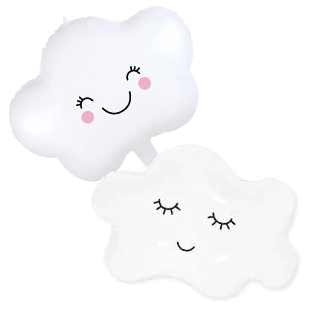 2PCS Children Birthday Party Balloon Cartoon Smiley Cloud Balloons Decoration Party Decoration Aluminum Film Balloons