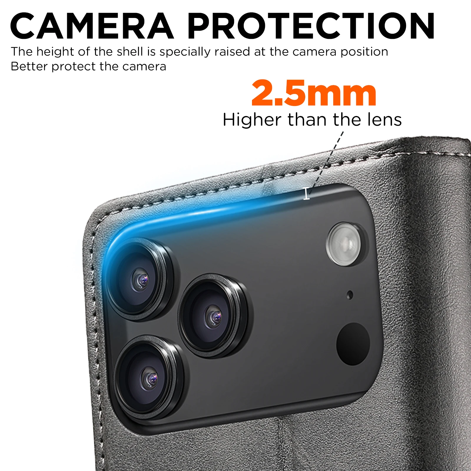 SUTENI Kunstleder-Kartenhalter-Standfunktion-Geldbörse Magnet-Flip-Cover Handyhülle für iPhone 18 Pro Max 17 16 Plus 15 Pro 14 13 12 – Detail 30