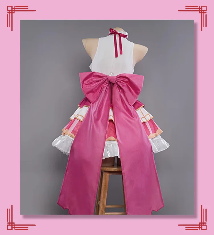 Hosh37Ai Hosh37Rubii Buby Coplay Costume avec Perruque, Anime Okr no Ko, Idol Stage, Halloween Cosplay, Lolita Dam, Pink fur s Outfit