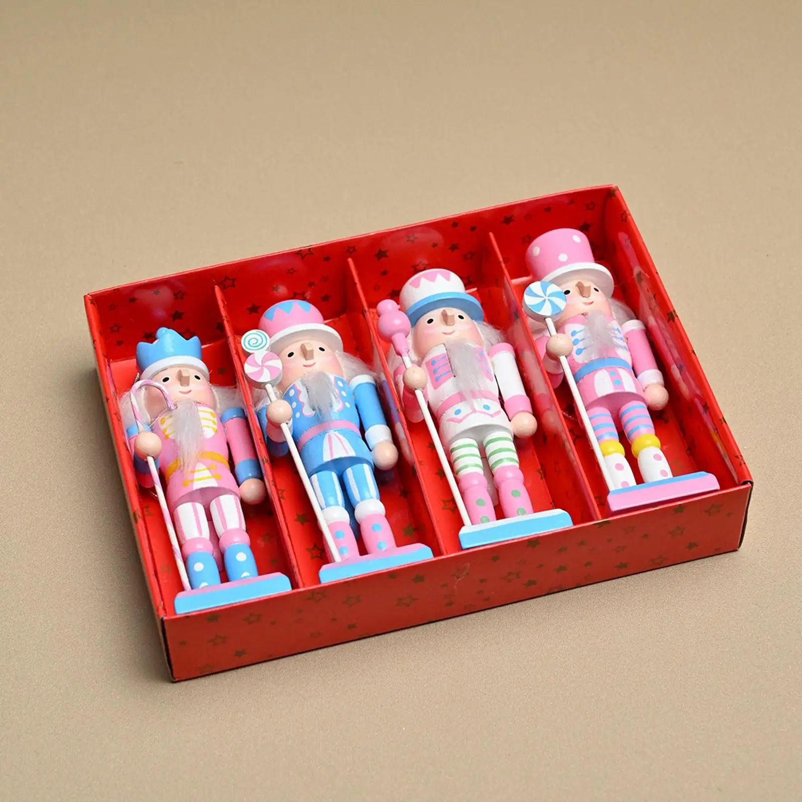 4 قطع من زينة كسارة البندق لعيد الميلاد لخزانة المزرعة هووسورمينغ